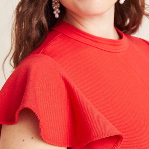 Anthropologie Maeve Deena Mini Dress Red NWT - Picture 3 of 11